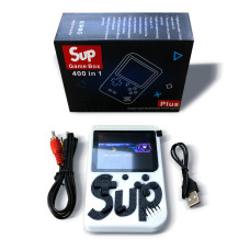 Портативна ігрова ретро приставка 400 ігор Dendy SEGA 8bit SUP Game Box Біла 183289