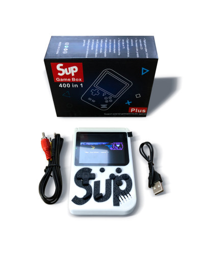 Портативна ігрова ретро приставка 400 ігор Dendy SEGA 8bit SUP Game Box Біла 183289