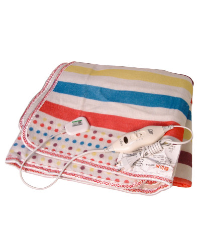 Електропростирадло зі сумкою Electric blanket 150*180 з різнокольоровими смужками 183403