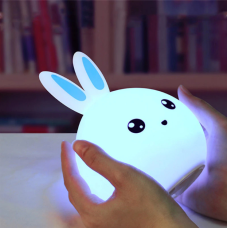 Силіконовий нічник 3D TOYSLAMP Кролик з вушками 16 кольорів 602 183807