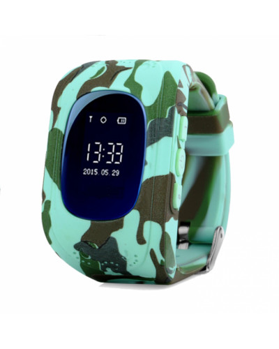 Дитячі телефон-годинник з GPS-трекером Smart Baby Watch Q50 камуфляж 183971