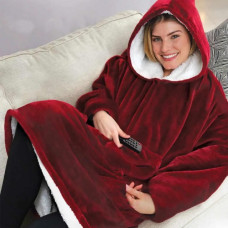 Худі-плед з капюшоном Huggle Ultra Plush Blanket Hoodie Червоний 183997