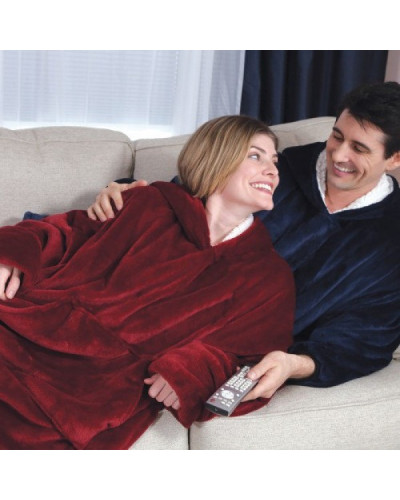 Худі-плед з капюшоном Huggle Ultra Plush Blanket Hoodie Червоний 183997