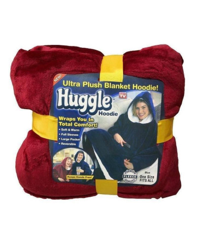 Худі-плед з капюшоном Huggle Ultra Plush Blanket Hoodie Червоний 183997