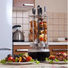 Шашлик-машинка вертикальна електрична Kebabs Machine на 6 шампурів 1000 Вт