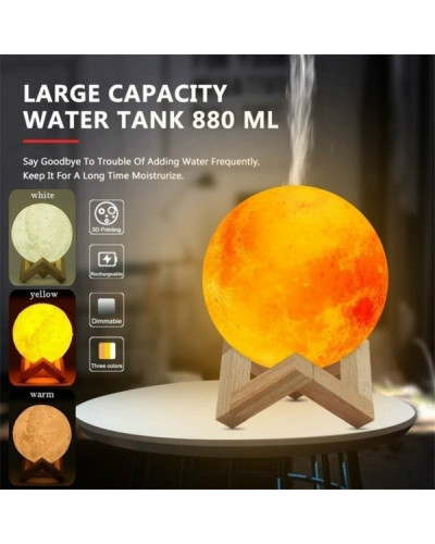 Зволожувач повітря 3D Moon Lamp Light Diffuser 184315