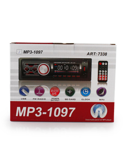 Автомагнітола MP3 1097 BT знімна панель ISO кабель 184411