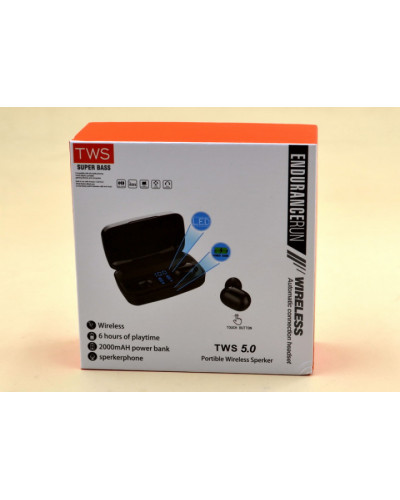 Навушники вакуумні J16 BT LCD POWERBANK Білі 184475