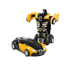 Машинка трансформер з пультом Bugatti Robot Car Розмір 1:18 Жовта 184494