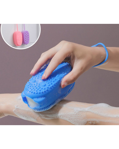 Двостороння силіконова губка для тіла з губкою Bubble Bath Brush 184679