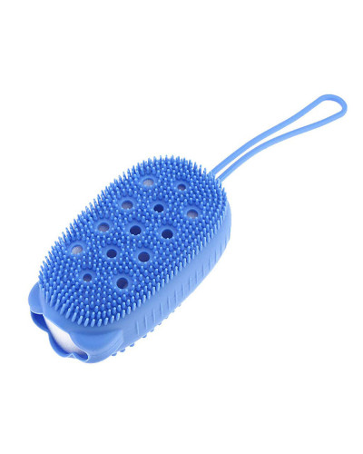 Двостороння силіконова губка для тіла з губкою Bubble Bath Brush 184679