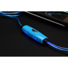 Навушники світяться Light Earphone Сині 184744