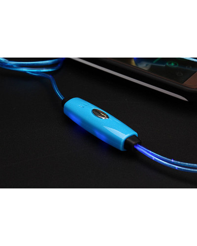 Навушники світяться Light Earphone Сині 184744