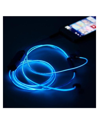 Навушники світяться Light Earphone Сині 184744