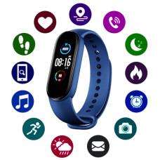 Фітнес браслет трекер годинник, кольоровий екран M5 Fit Smart Синій 184751