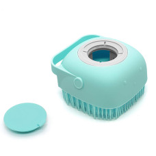 Силіконова мочалка-щітка Silicone Massage Bath Brush силіконова мочалка з резервуаром для мила 184813