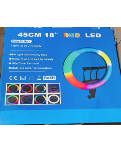 Кільцева лампа RGB 45см з пультом 193532