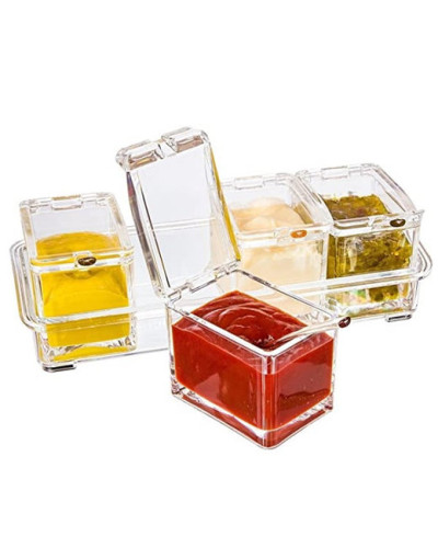 Набір для спецій 4 ємності Crystal Seasoning Box 193546