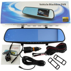 Відеореєстратор-дзеркало автомобільний з двома камерами Vehicle Blackbox DVR L 9000 Full HD 1080 193605