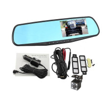 Відеореєстратор-дзеркало автомобільний з двома камерами Vehicle Blackbox DVR L 9000 Full HD 1080 193605