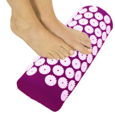 Килимок ортопедичний масажний Acupressure mat з подушкою Фіолетовий 193757