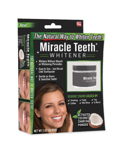 Відбілювач зубів чорна зубна паста Miracle Teeth Whitener 193811