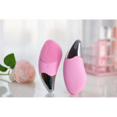 Щетка массажер силиконовая электрическая для чистки лица BEAUTY LUX Silk Brush розовая 193893