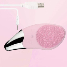 Щетка массажер силиконовая электрическая для чистки лица BEAUTY LUX Silk Brush розовая 193893