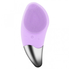 Щетка массажер силиконовая электрическая для чистки лица BEAUTY LUX Silk Brush фиолетовая 193896