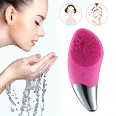 Щетка массажер силиконовая электрическая для чистки лица BEAUTY LUX Silk Brush фиолетовая 193896