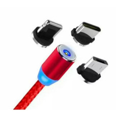 Кабель для мобільного телефона magnetic 3в1 X-Cable micro/lightning/type-c магнітний круглий M3 193909