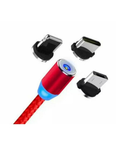 Кабель для мобільного телефона magnetic 3в1 X-Cable micro/lightning/type-c магнітний круглий M3 193909