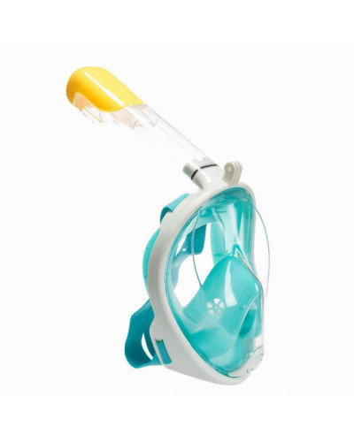 Маска для дайвинга снорклинга Free Easybreath для подводного плавания c креплением для камеры GoPro зеленая L/XL 193971