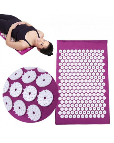 Килимок для акупунктурного масажу ACUPRESSURE MAT Фіолетовий 194145