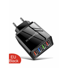 Адаптер Fast Charge 220v 4 USB Черный 194325