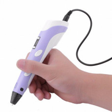 3D ручка з шаблонами 3D Pen-3 з LCD дисплеєм Світ Фантазій у ваших руках Фіолетова 195841