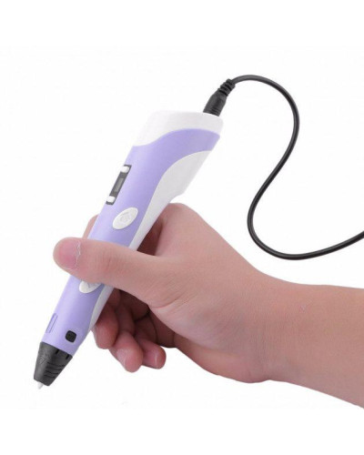 3D ручка з шаблонами 3D Pen-3 з LCD дисплеєм Світ Фантазій у ваших руках Фіолетова 195841