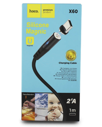 Кабель HOCO COOL MAGNET TYPE-C CABLE X 60 195997