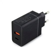 Блок живлення для телефона 220V USB/TYPE C чорний 196012