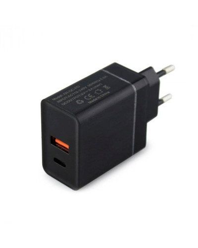 Блок живлення для телефона 220V USB/TYPE C чорний 196012