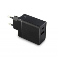 Блок живлення для телефона 220V USB/TYPE C чорний 196012