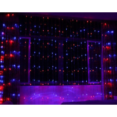 Новорічна гірлянда на вікно | Гірлянда-штора Xmas гірлянда LED Водопад 3м*3м 480-M Мультикольорна 196069
