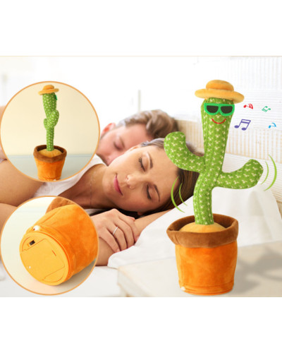 Танцюючий кахтус музична іграшка Dancing Cactus повторює звуки навколо 196297