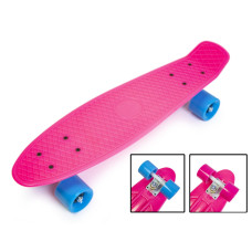 Скейтборд Пенни борд Penny Board Малиновий колір Матові колеса 196454