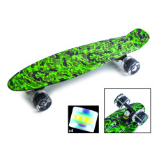 Скейтборд Пенни борд Penny Board "Military" Светящиеся колеса 196513