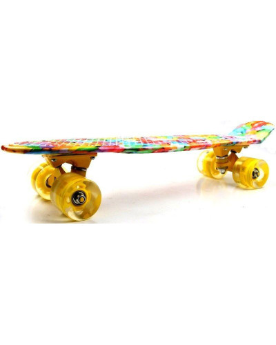 Скейтборд Пенні борд Penny Board "Карамель" Світиться колеса 196516