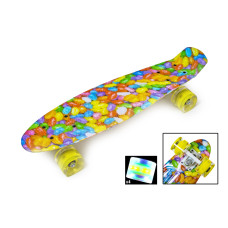 Скейтборд Пенні борд Penny Board "Карамель" Світиться колеса 196516