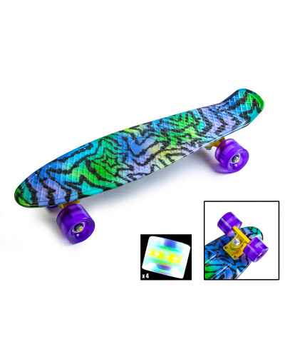Скейтборд Пенні борд Penny Board "Star" Світиться колеса 196519