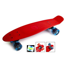 Скейтборд Пенні борд Penny Board Червоний Світиться колеса 196559