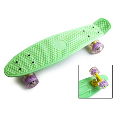 Скейтборд Пенни борд Penny Board Мятний колір Світиться колеса 196636
